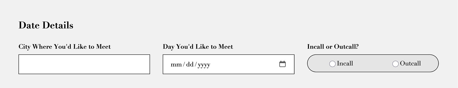 Date details form tut