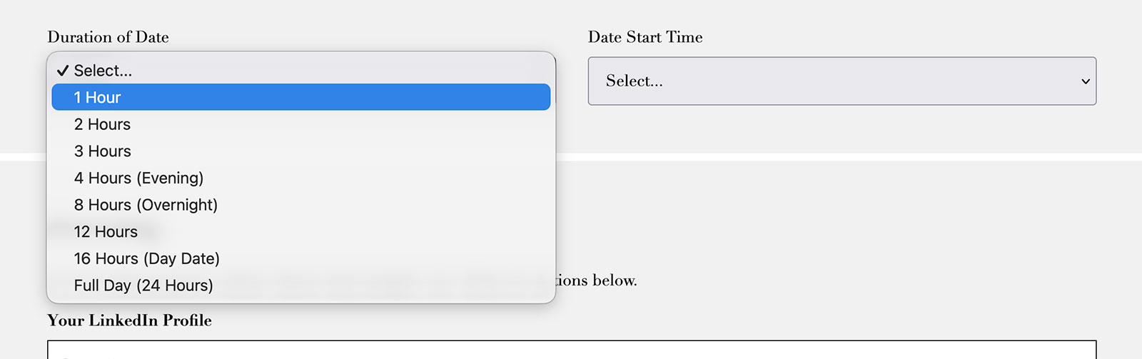 Date duration form tut